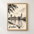 London, England travel poster full-bleed print styled in Front oak frame - corrected opening; frame and props not included