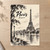 Paris, France travel poster full-bleed print styled in Unframed sheet - corrected A-series; frame and props not included