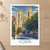 York, England travel poster bordered print styled in Unframed sheet - corrected A-series; frame and props not included