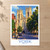 York, England travel poster bordered print styled in Unframed sheet - corrected A-series; frame and props not included