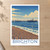 Brighton, England travel poster bordered print styled in Unframed sheet - corrected A-series; frame and props not included