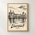 Liverpool, England travel poster full-bleed print styled in Front oak frame - corrected opening; frame and props not included