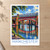 Manchester, England travel poster bordered print styled in Unframed sheet - corrected A-series; frame and props not included