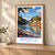 Bristol, England travel poster bordered print styled in Light oak-console; frame and props not included