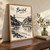 Bristol, England travel poster full-bleed print styled in Original angled oak-console; frame and props not included