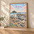 Marazion, England travel poster full-bleed print styled in Light oak-console; frame and props not included