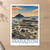 Marazion, England travel poster bordered print styled in Unframed sheet - corrected A-series; frame and props not included