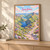 Snowdonia, Wales travel poster full-bleed print styled in Light oak-console; frame and props not included