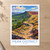 Peak District, England travel poster bordered print styled in Unframed sheet - corrected A-series; frame and props not included