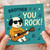 Brother You Rock Guitar Dog Birthday Card - Cute Music Theme with Sunglasses Pup, Fun Brother Greeting