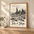 Isle of Skye, Scotland travel poster full-bleed print styled in Light oak-console; frame and props not included