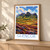 Glencoe, Scotland travel poster bordered print styled in Light oak-console; frame and props not included