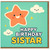 Happy Birthday Sistar Card - Cute Star and Cloud Design for Sister, Fun Pun Birthday Greeting Card