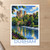 Durham, England travel poster bordered print styled in Unframed sheet - corrected A-series; frame and props not included