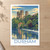 Durham, England travel poster bordered print styled in Unframed sheet - corrected A-series; frame and props not included