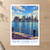 New York City, United States travel poster bordered print styled in Unframed sheet - corrected A-series; frame and props not included
