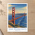 San Francisco, United States travel poster bordered print styled in Unframed sheet - corrected A-series; frame and props not included