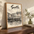 Seattle, United States travel poster full-bleed print styled in Original angled oak-console; frame and props not included