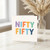 Nifty Fifty 50th Birthday Card - Colourful Bold Letters Design - Fun Milestone Card for Him or Her, Friend or Family