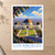 Los Angeles, United States travel poster bordered print styled in Unframed sheet - corrected A-series; frame and props not included
