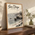 San Diego, United States travel poster full-bleed print styled in Original angled oak-console; frame and props not included