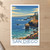 San Diego, United States travel poster bordered print styled in Unframed sheet - corrected A-series; frame and props not included