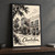 Charleston, United States travel poster full-bleed print styled in Black frame / charcoal wall; frame and props not included