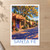 Santa Fe, United States travel poster bordered print styled in Unframed sheet - corrected A-series; frame and props not included