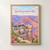 Grand Canyon National Park, United States travel poster full-bleed print styled in Front oak frame - corrected opening; frame and props not included