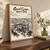 Grand Canyon National Park, United States travel poster full-bleed print styled in Original angled oak-console; frame and props not included