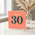 30th Birthday Card - 'The Big 30' Confetti Design - Bold Teal Numbers on Coral - Milestone Card for Him or Her