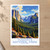 Yosemite National Park, United States travel poster bordered print styled in Unframed sheet - corrected A-series; frame and props not included