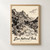 Zion National Park, United States travel poster full-bleed print styled in Front oak frame - corrected opening; frame and props not included
