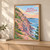 Acadia National Park, United States travel poster full-bleed print styled in Light oak-console; frame and props not included