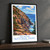Acadia National Park, United States travel poster bordered print styled in Black frame / charcoal wall; frame and props not included