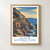 Acadia National Park, United States travel poster bordered print styled in Front oak frame - corrected opening; frame and props not included