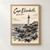 Cape Elizabeth, United States travel poster full-bleed print styled in Front oak frame - corrected opening; frame and props not included