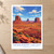 Monument Valley, United States travel poster bordered print styled in Unframed sheet - corrected A-series; frame and props not included