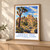 Joshua Tree National Park, United States travel poster bordered print styled in Light oak-console; frame and props not included