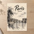 Paris, France travel poster full-bleed print styled in Unframed sheet - corrected A-series; frame and props not included