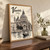 Venice, Italy travel poster full-bleed print styled in Original angled oak-console; frame and props not included