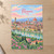 Florence, Italy travel poster full-bleed print styled in Unframed sheet - corrected A-series; frame and props not included