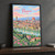 Florence, Italy travel poster full-bleed print styled in Black frame / charcoal wall; frame and props not included