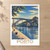 Porto, Portugal travel poster bordered print styled in Unframed sheet - corrected A-series; frame and props not included