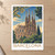 Barcelona, Spain travel poster bordered print styled in Unframed sheet - corrected A-series; frame and props not included