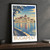 Budapest, Hungary travel poster bordered print styled in Black frame / charcoal wall; frame and props not included