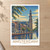 Amsterdam, Netherlands travel poster bordered print styled in Unframed sheet - corrected A-series; frame and props not included