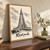 Reykjavík, Iceland travel poster full-bleed print styled in Original angled oak-console; frame and props not included