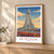 Reykjavík, Iceland travel poster bordered print styled in Light oak-console; frame and props not included