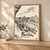 Berlin, Germany travel poster full-bleed print styled in Light oak-console; frame and props not included